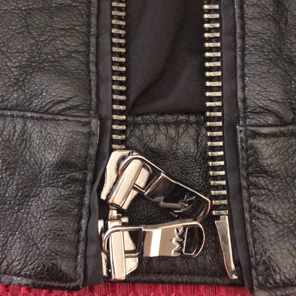 Michael Kors Leather Jacket Medium Black Excellent - Picture 6 of 8